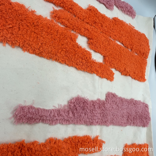 Cotton and Linen Plush Patchwork Pillowcase for Home